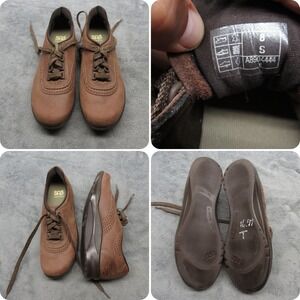 SAS Walk Easy Shoes Women 8S Brown Suede Lace-Up Comfort Casual Formal USA Made